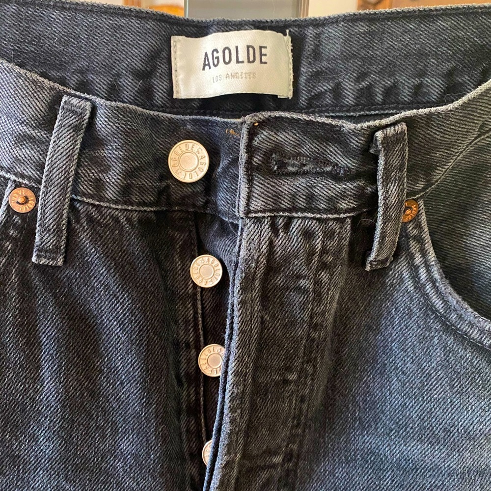 Agolde Women's Straight Leg Jeans - Dark Gray